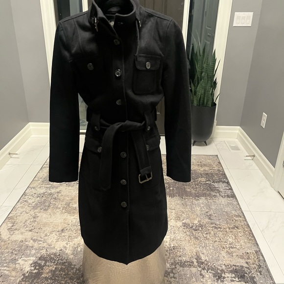 Fabulous size small esprit since 1968 coat black belted very sharp - Picture 11 of 17